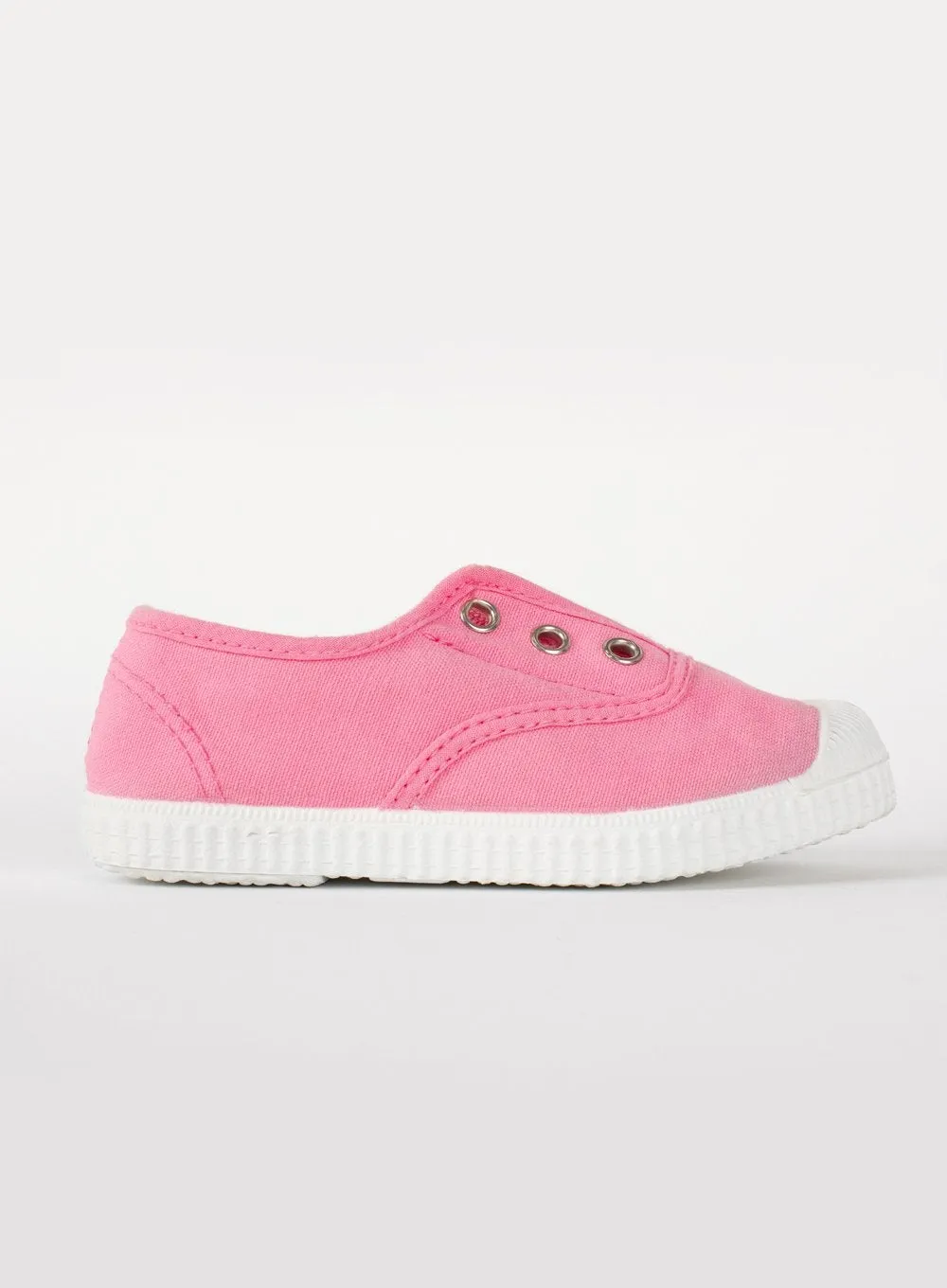 Snow Jog Hampton Canvas Plum Plimsolls in Bonbon Pink