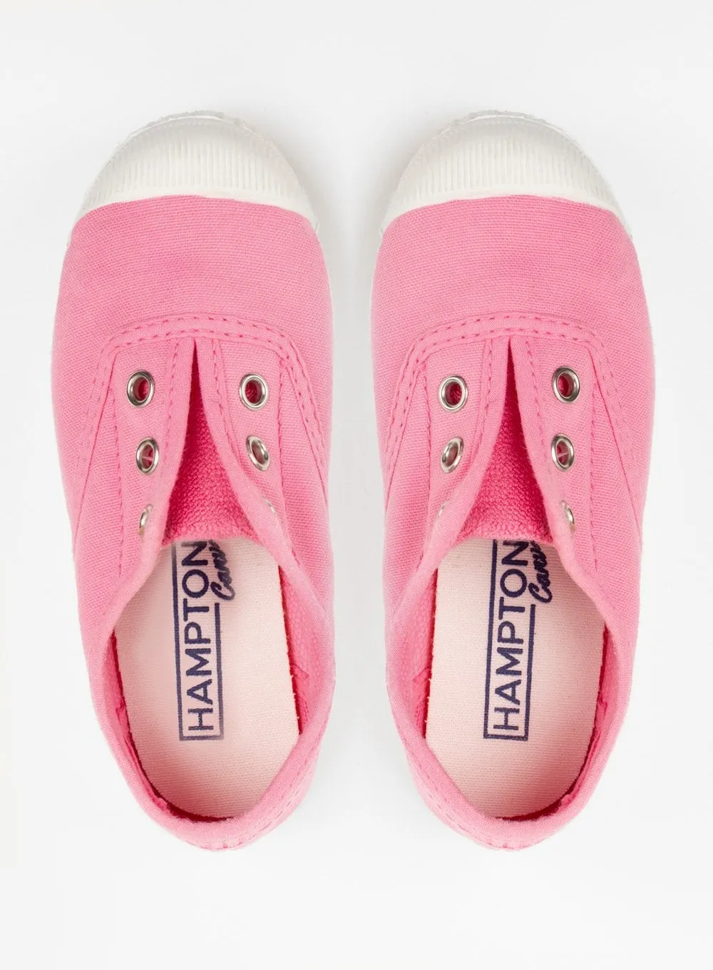 Coffee Run Hampton Canvas Plum Plimsolls in Bonbon Pink
