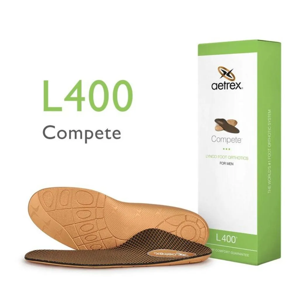 aetrex L400M Men's Compete Orthotics Stable construction