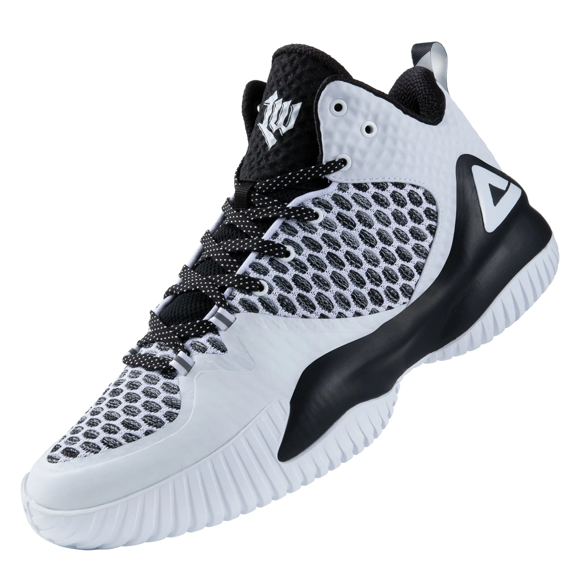 PEAK Basketball Shoes Lou Williams Streetball Master White Black Midfoot Lockdown Multi Layer Foam Construction