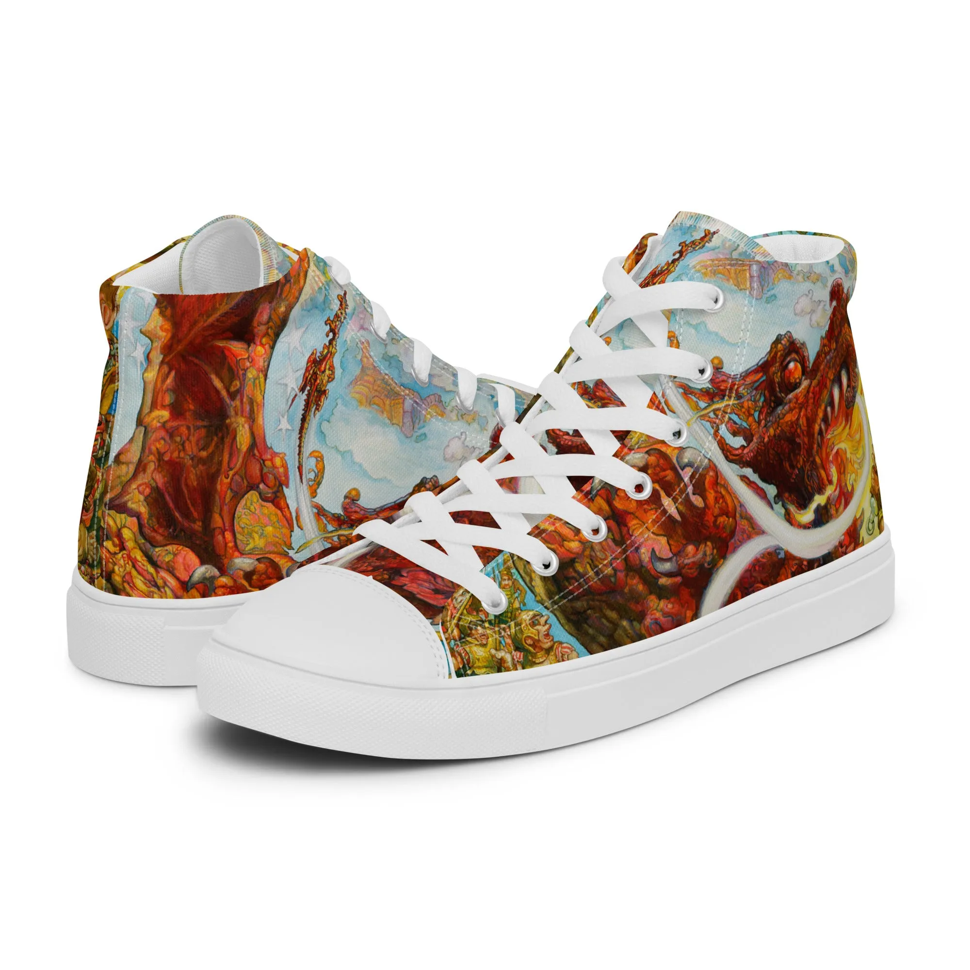 Guards! Guards! Men??s High Top Canvas Shoes -  Free Shipping! *US SIZES SHOWN! USE CHART! Elastic Fit