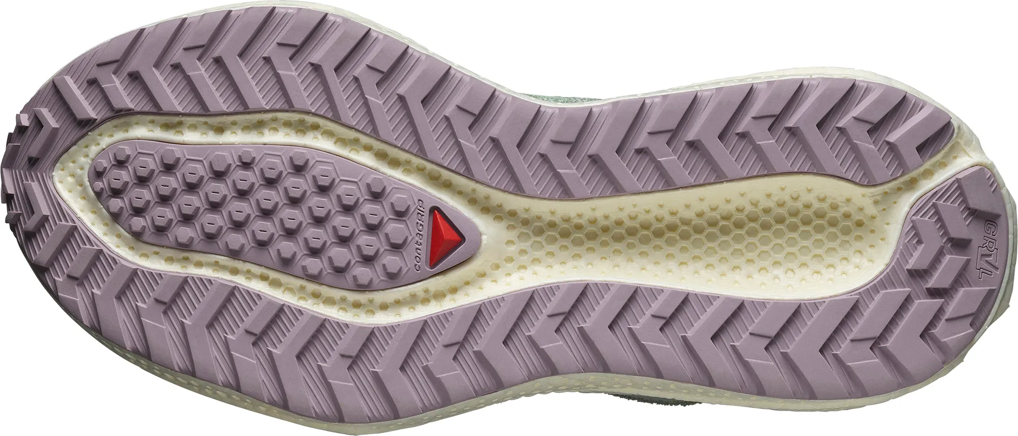 Comfort support Fit design supports the foot without tightness Salomon Aero Glide 3 GRVL Womens Trail Running Shoes - Green