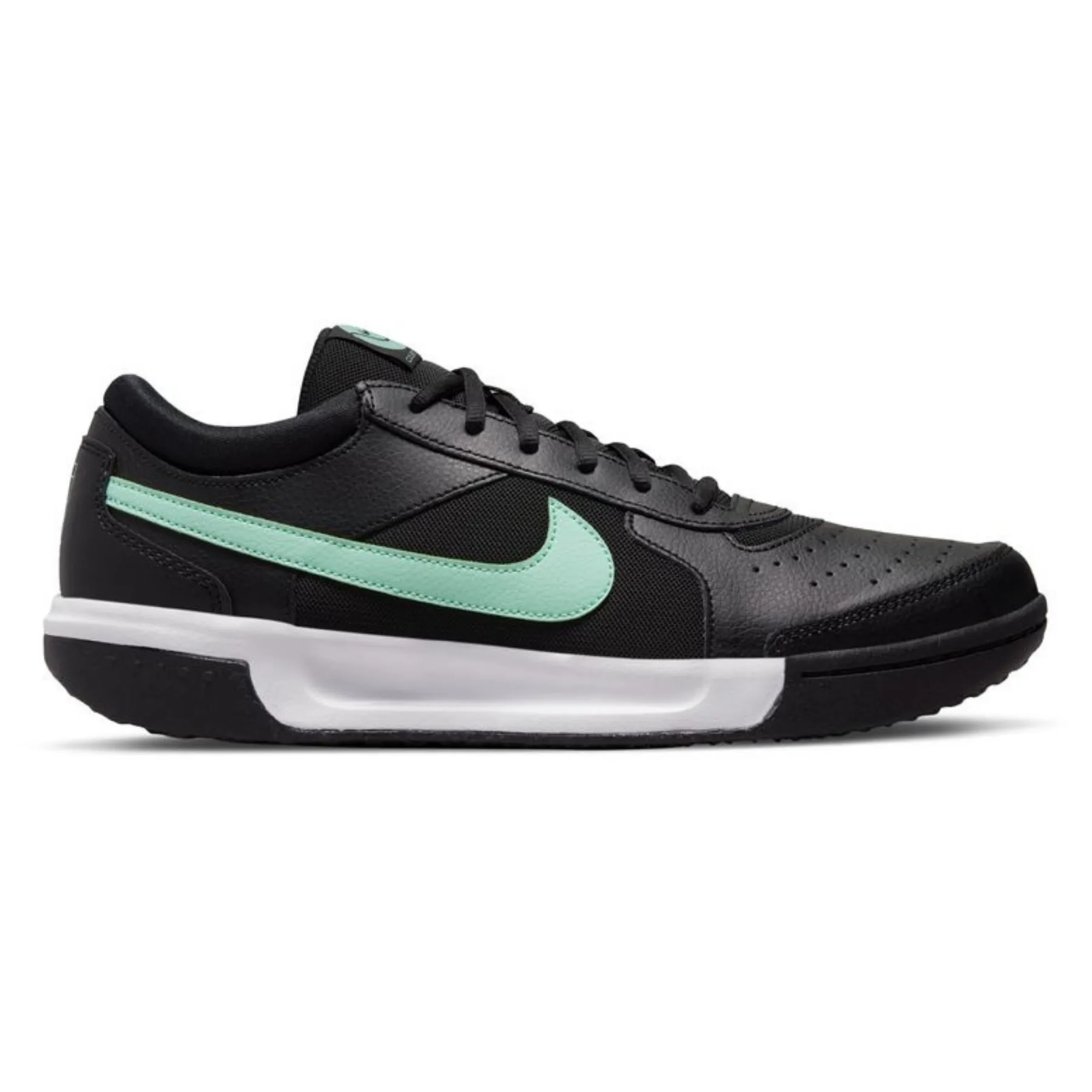 Nike Court Zoom Lite 3 Men's Hard Court Tennis Shoes - Black/Mint Adjustable Laces Shock absorption