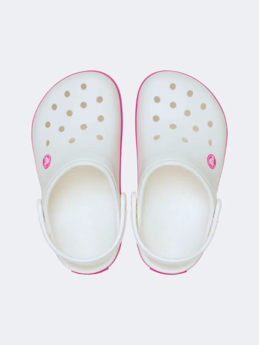 Crocs Crocband Kids Lifestyle Clog White/Pink Crush Step Ahead Stretchable Material
