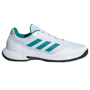 Stylish Design Quick Drying Adidas Gamecourt 2.0 Mens Tennis Shoes - Footwear White/Pure Teal/Core Black