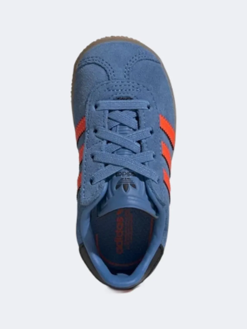 Beauty Walk Adidas Gazelle Comfort Infant-Boys Original Shoes Blue/Orange