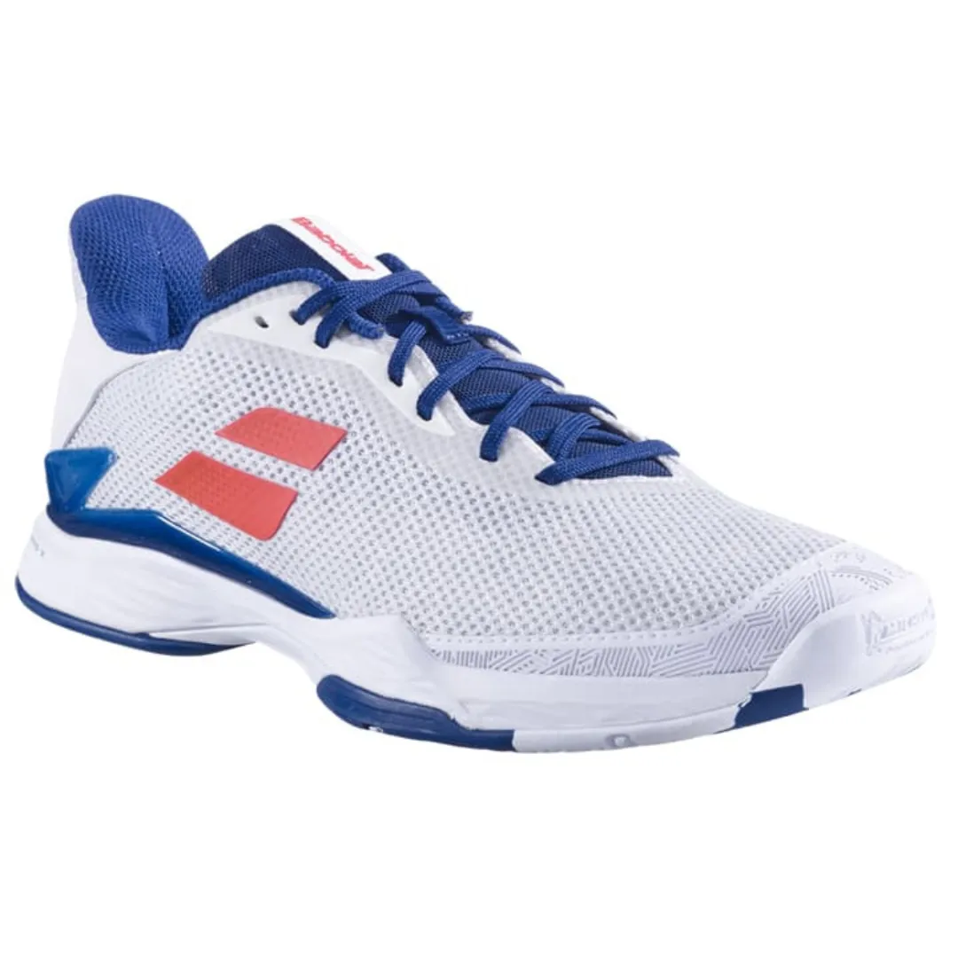 Babolat Jet Tere White/Estate Blue All Court Men Tennis Shoes Comfort Trail