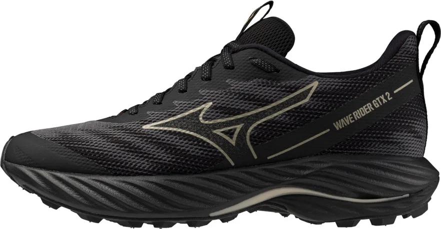 Mizuno Wave Rider GORE-TEX 2 Womens Trail Running Shoes - Black Strength Boost Lightweight