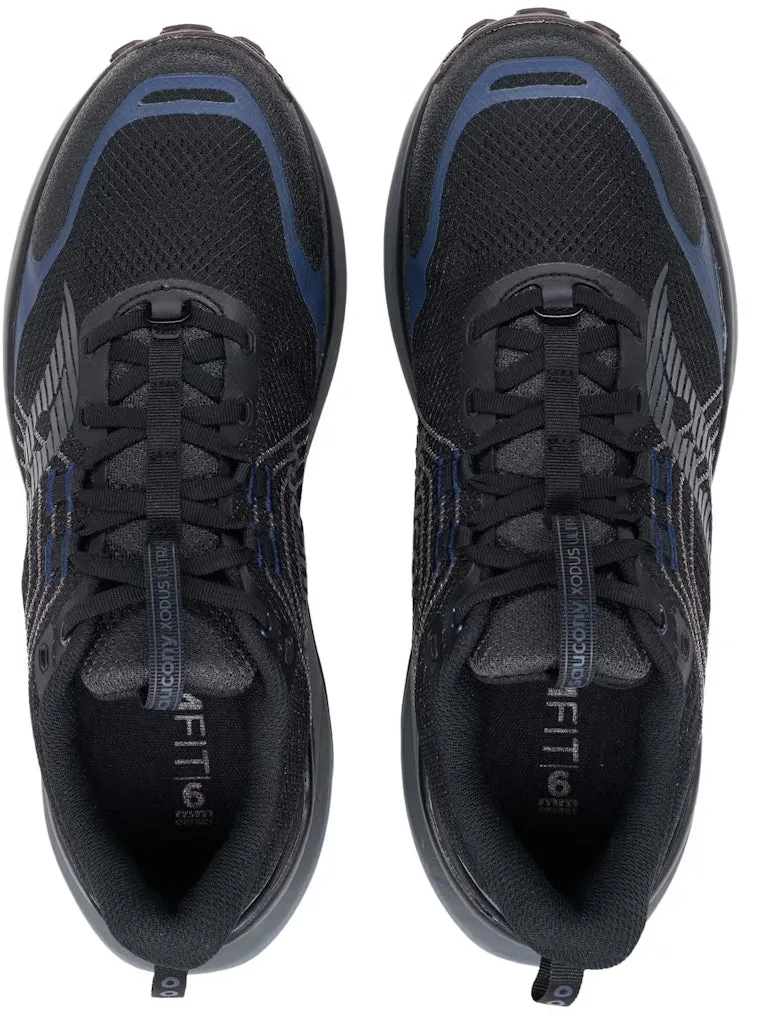 Saucony Xodus Ultra 4 Mens Trail Running Shoes - Black Inner lining minimizes sweat buildup and friction