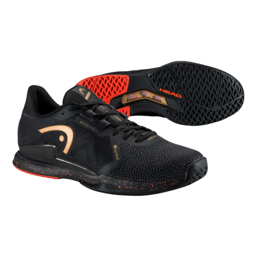 Head Sprint Pro 3.5 SF Court Men Tennis Shoes - Black/Orange Step Support Outdoor Gear