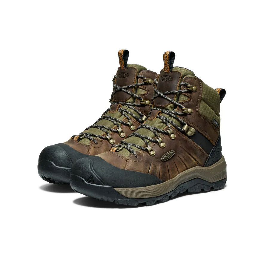 Light emitting Toe grip provides security for floor-based workouts Men's Revel IV Polar Waterproof Boot  |  Bison/Orange Pepper