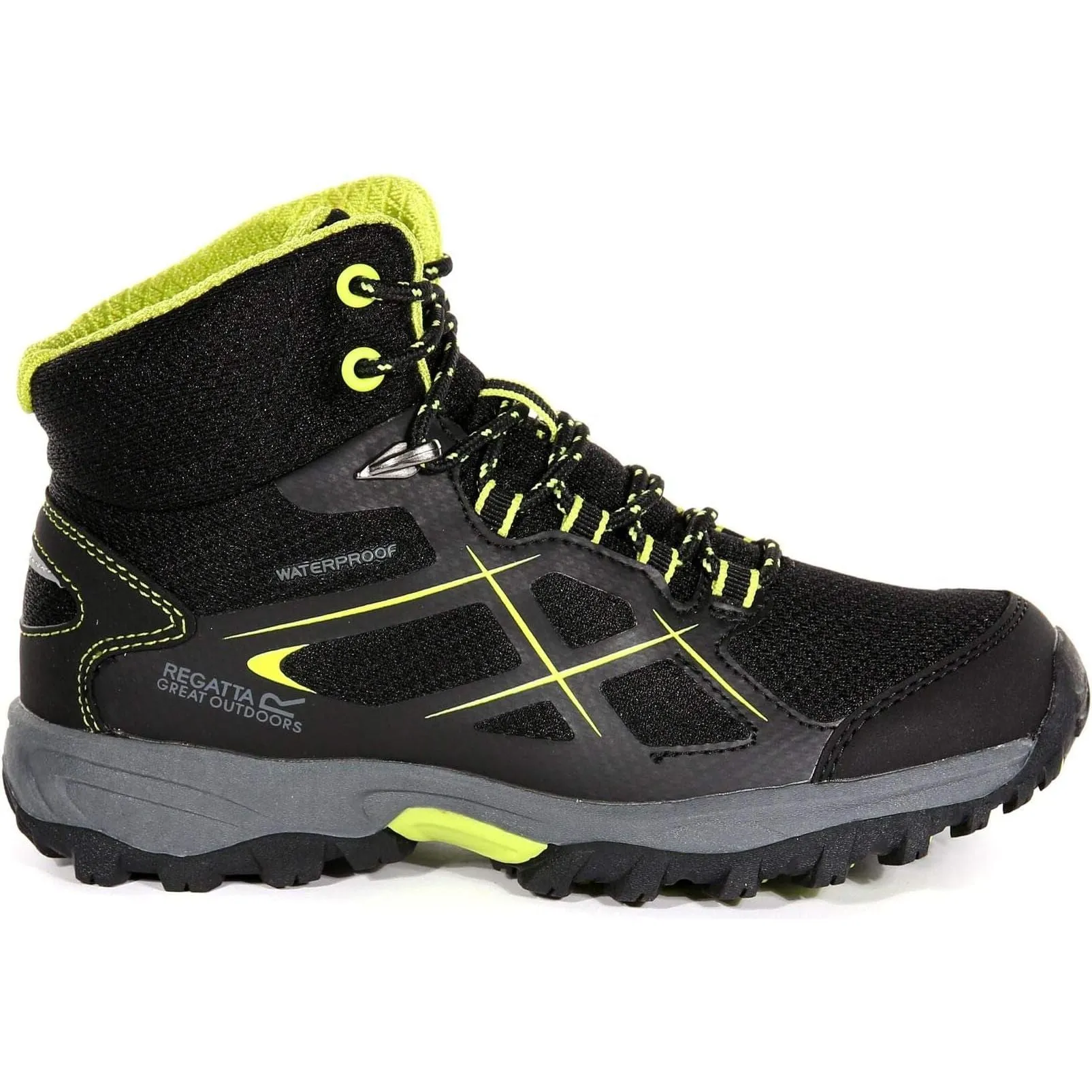 Regatta Kota Mid Junior Waterproof Walking Boots - Black Durable materials