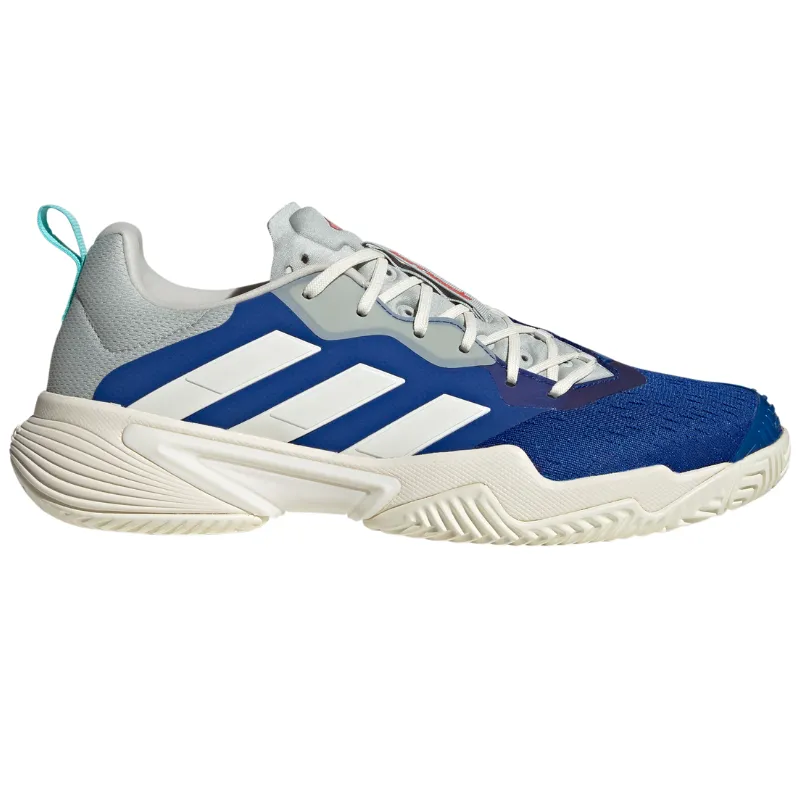Adidas Barricade Mens Tennis Shoes - Team Royal Blue / Off White / Bright Red Motion control Running