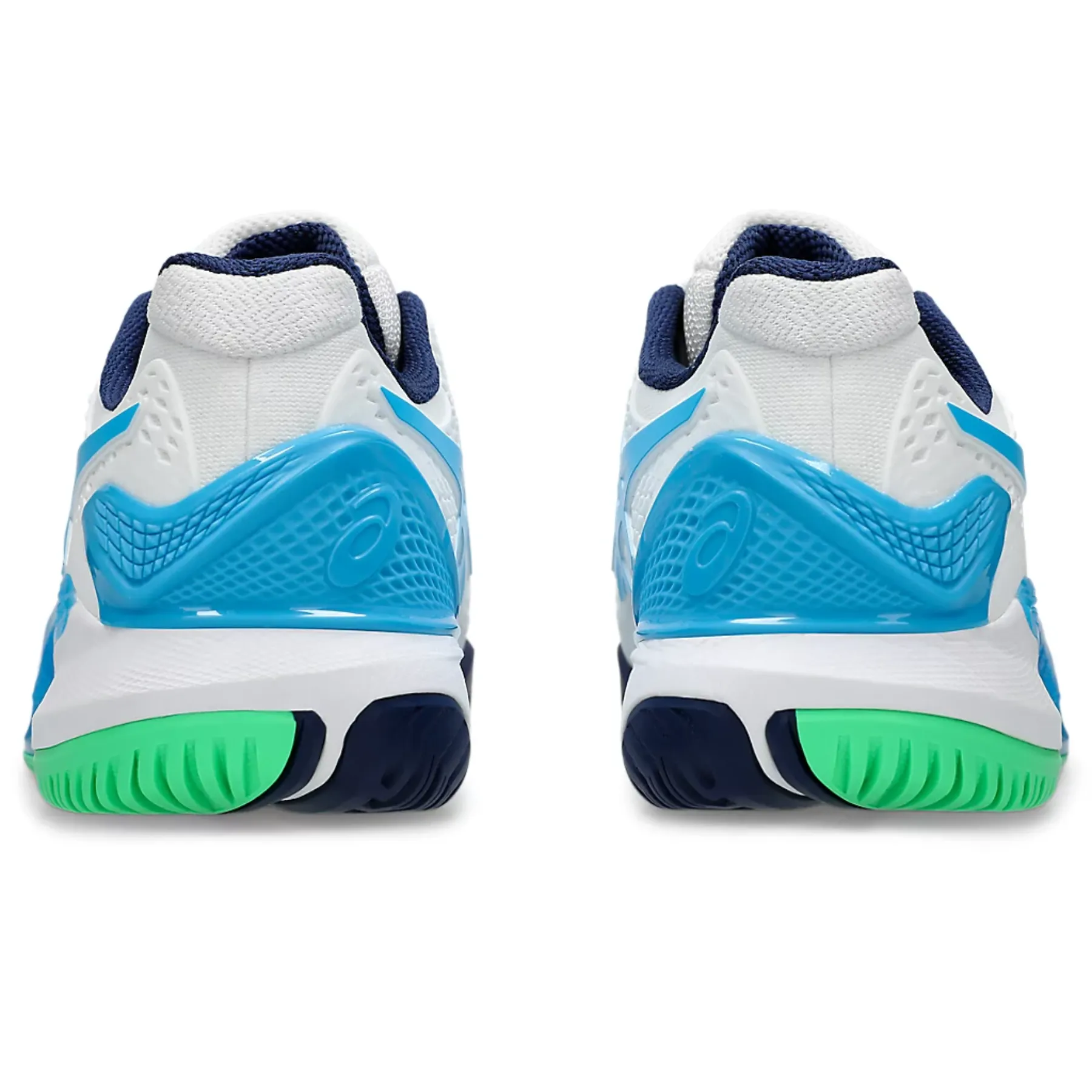 Asics Gel-Resolution 9 Men Tennis Shoes - White/Digital Aqua No Slip