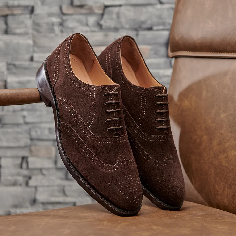 Cheltenham Brogue - Suede Easy Slip On Comfy Step
