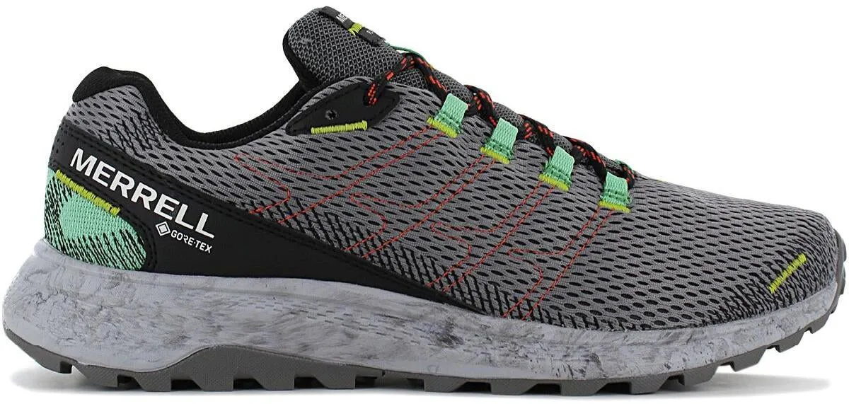 Merrell Fly Strike GORE-TEX Mens Trail Running Shoes - Grey Mesh Upper Gear Upgrade