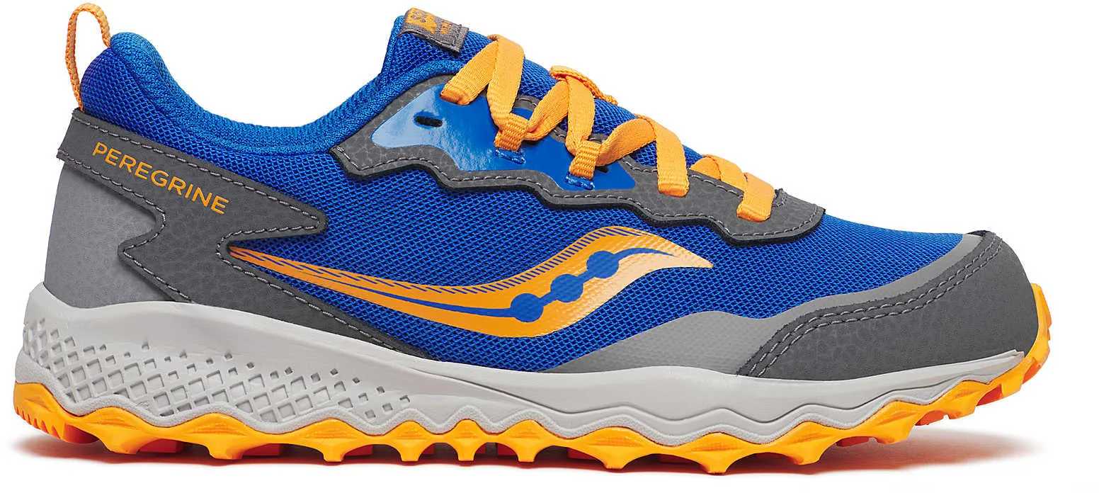 Stability Base Road Fit Saucony Peregrine KDZ Shield Junior Trail Running Shoes - Blue