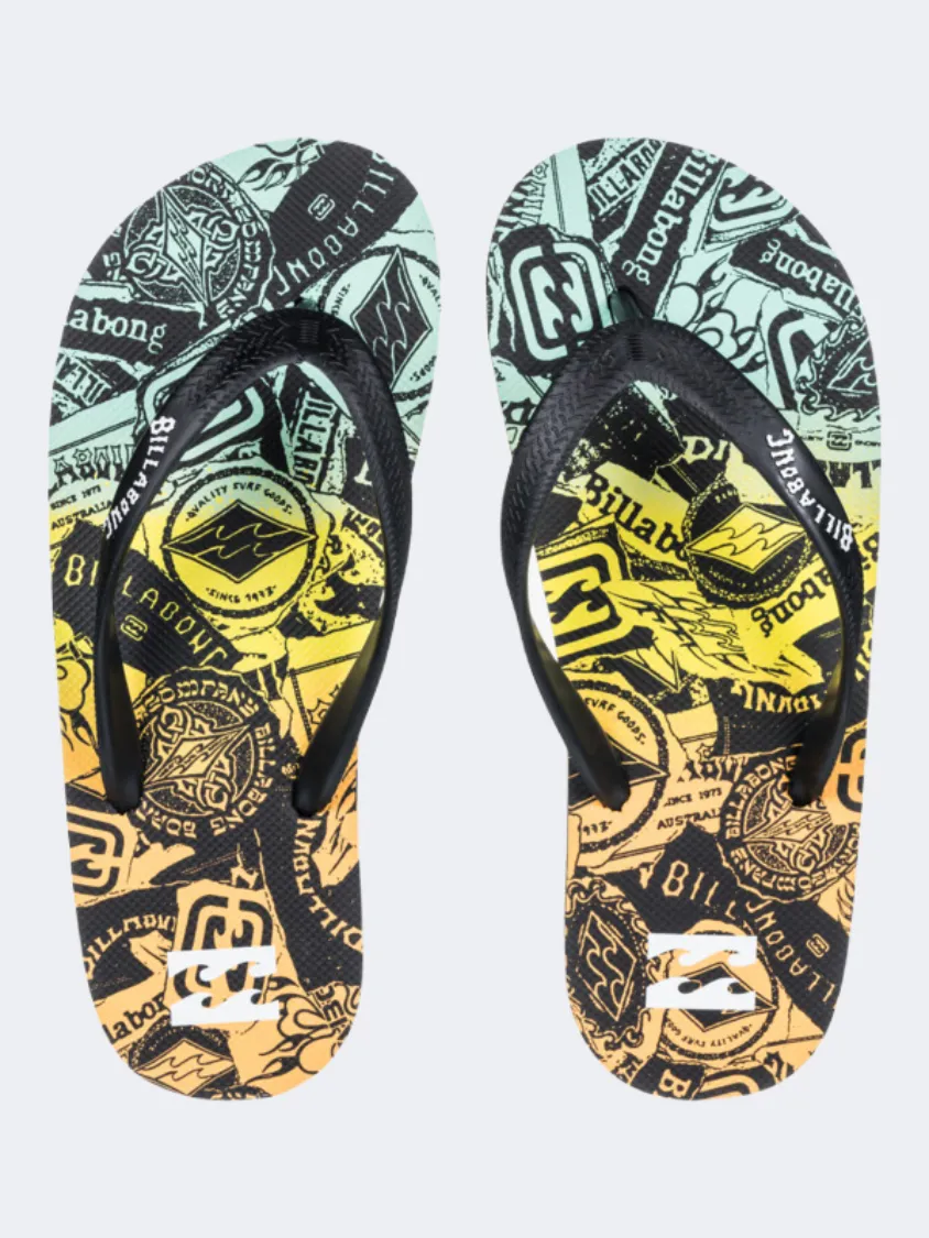 Training Mode Billabong Tides Boys Beach Slippers Sunset Orange