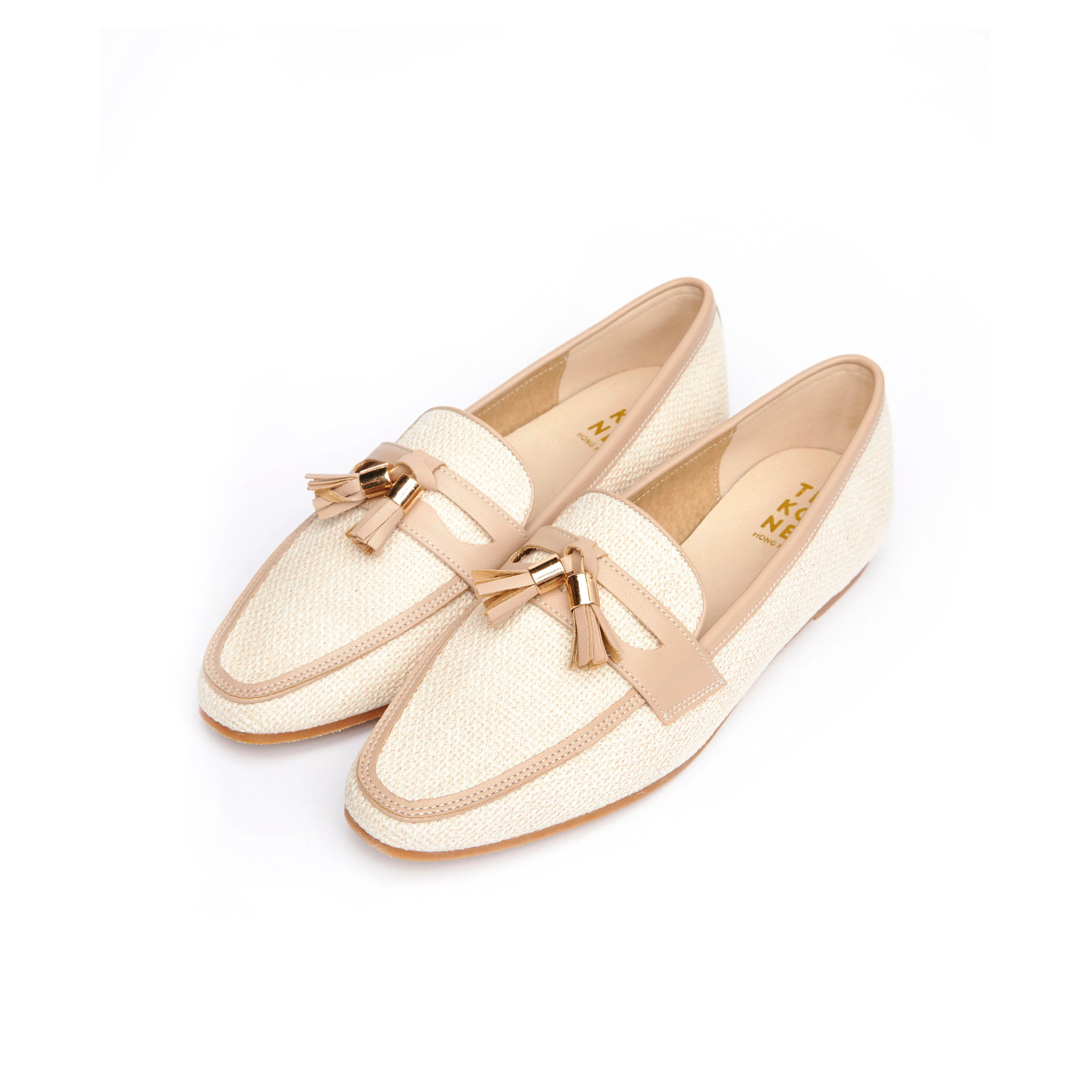 Kenni Tassel Loafers - Beige ( BEI ) Coffee Path Soft Walking Shoes