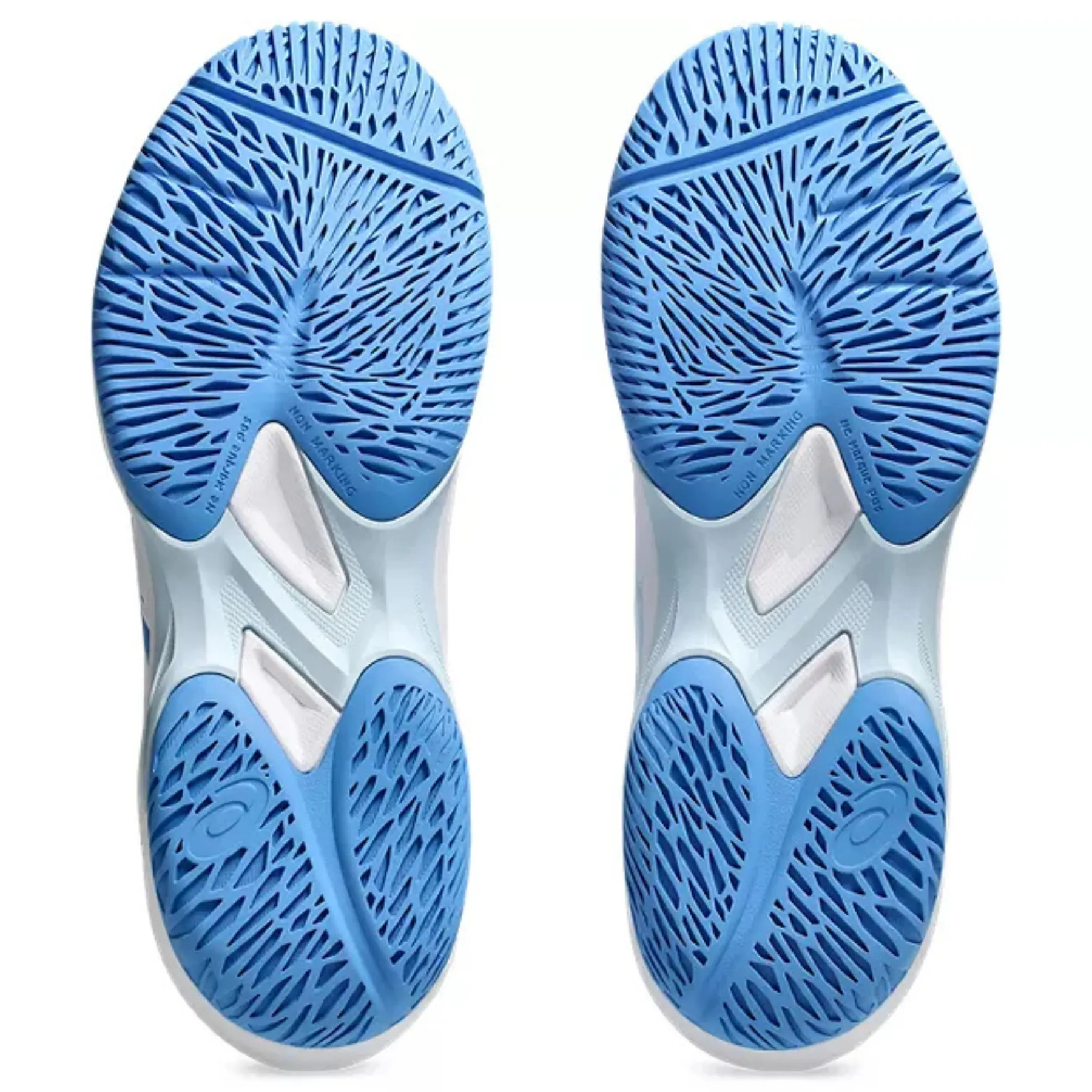 Well Padded Asics Game FF Womens Shoes - White/Blue Coast