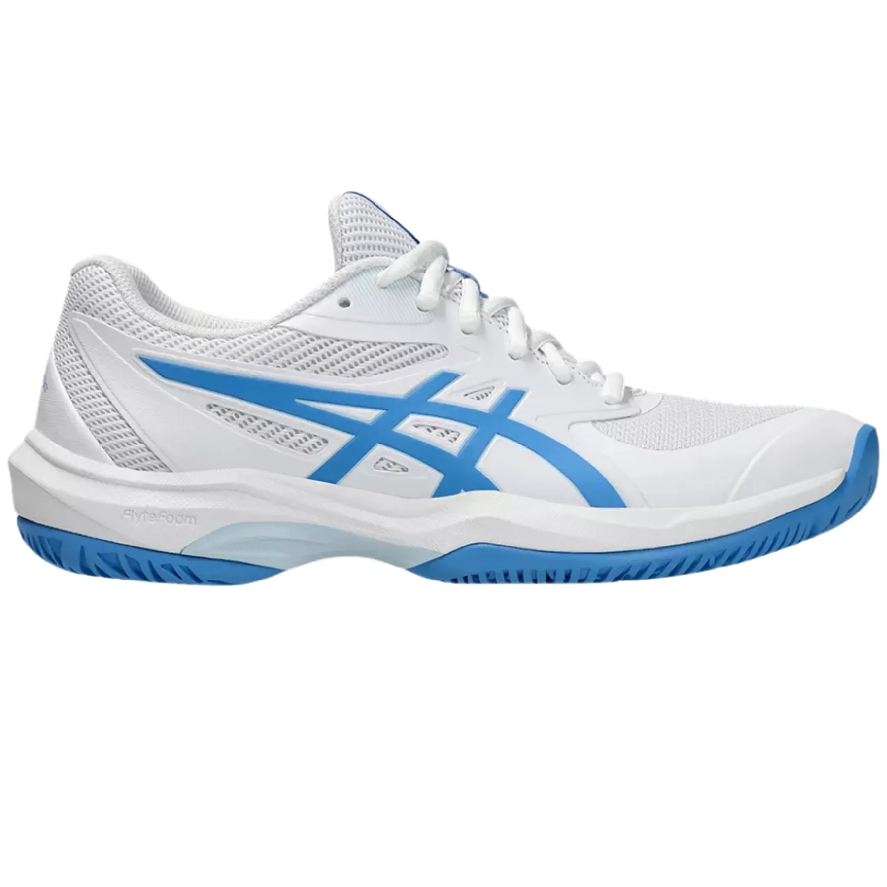Asics Game FF Womens Shoes - White/Blue Coast All Day ergonomic