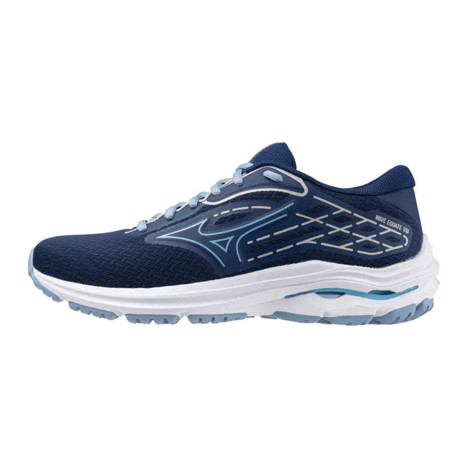 low - end shoes fitness essential Mizuno Wave Equate 8 Women's Running Shoes Estate Blue/River Blue/Glacier AW24