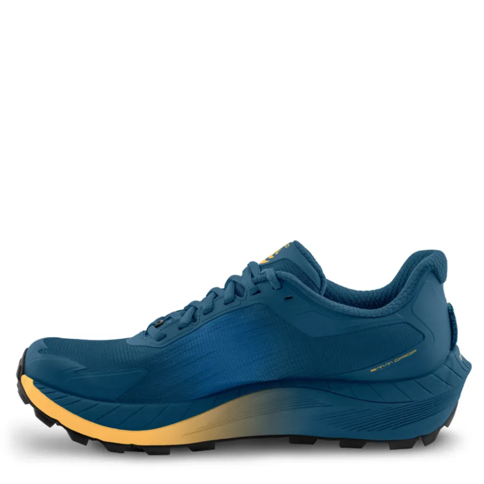 rural running Topo Men's MTN Racer 4 Running Shoes in Navy/Orange AW25