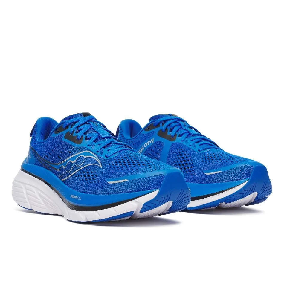 half - marathoning shoes contoured shoes Saucony Men's Guide 18 Running Shoes in Skydiver/Black SS25