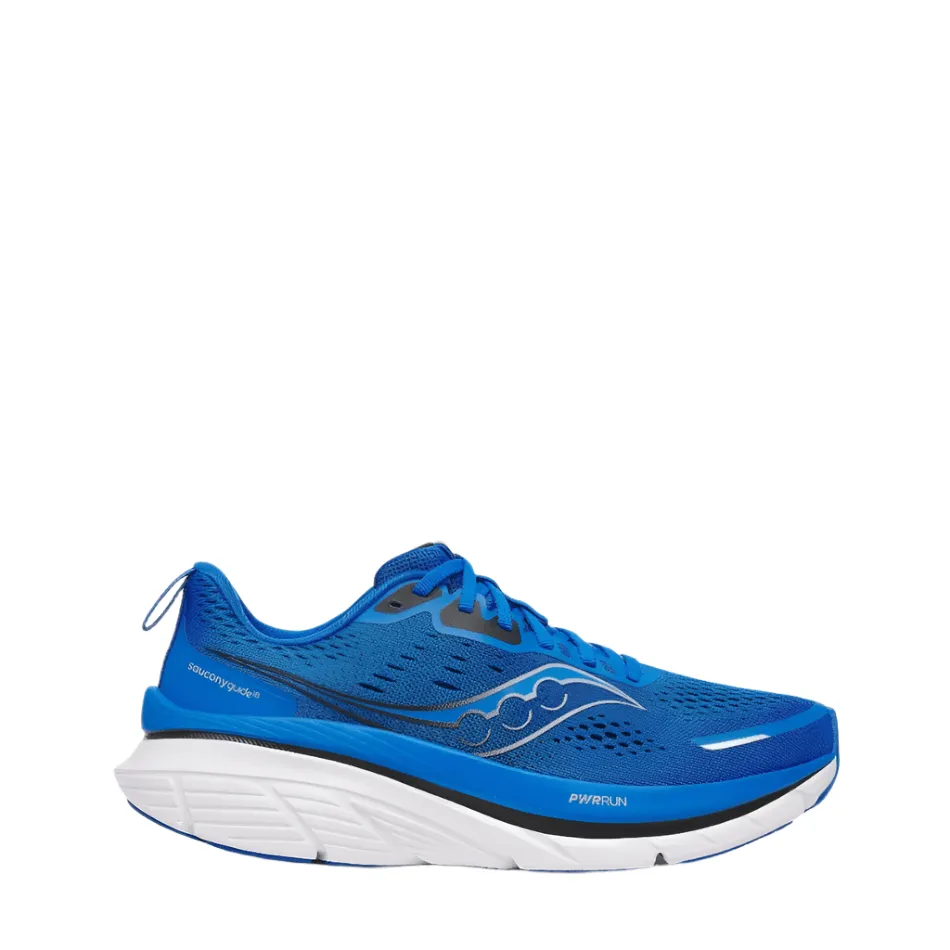 cross - strap shoes circus - themed running gear Saucony Men's Guide 18 Running Shoes in Skydiver/Black SS25