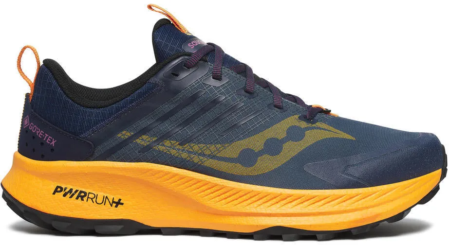 Saucony Ride TR2 GORE-TEX Mens Trail Running Shoes - Navy EVA midsole cushions without adding extra weight Balance Control