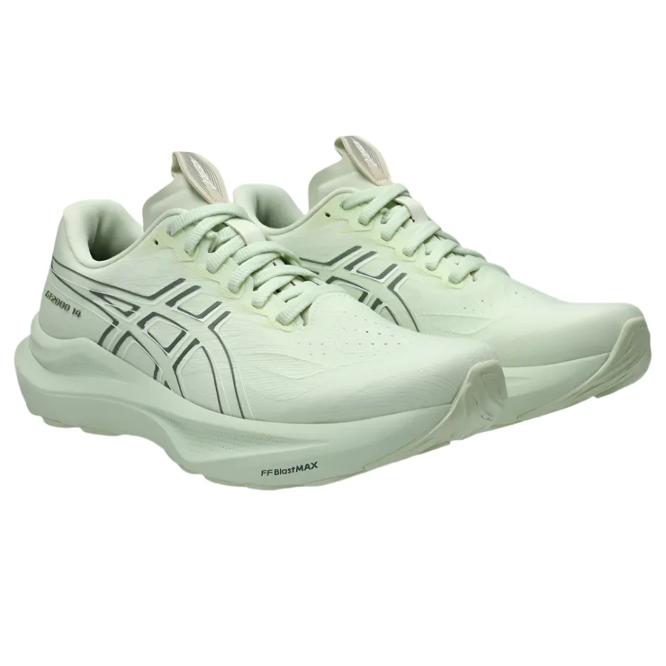 running in a cable car area shoes men's shoe style ASICS Women's GT-2000 v14 Running Shoes in Whisper Green/Monument Blue AW25