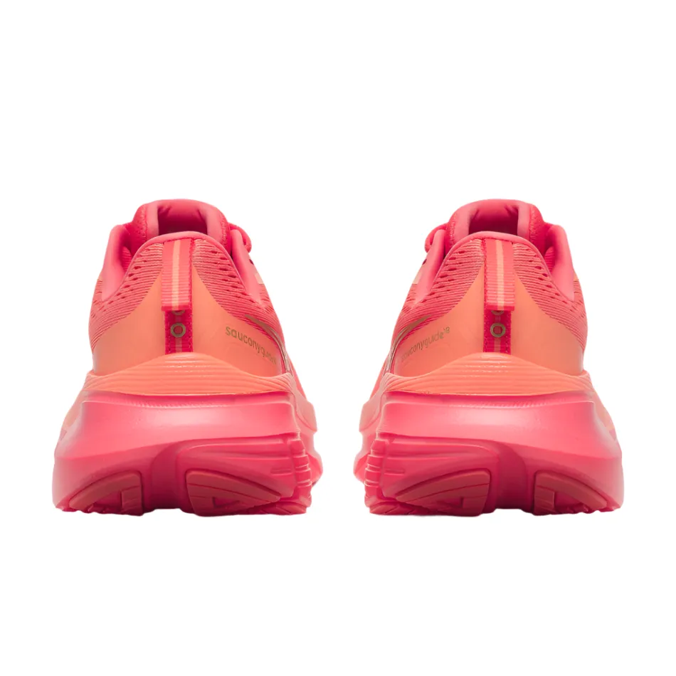bmx shoes biomechanical shoes Saucony Women's Guide 18 Running Shoes in Salmon/Coral AW25