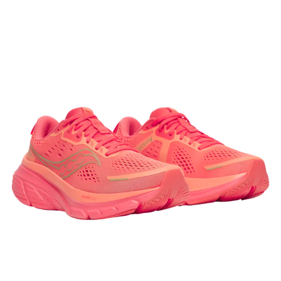 Saucony Women's Guide 18 Running Shoes in Salmon/Coral AW25 affordable - price shoes