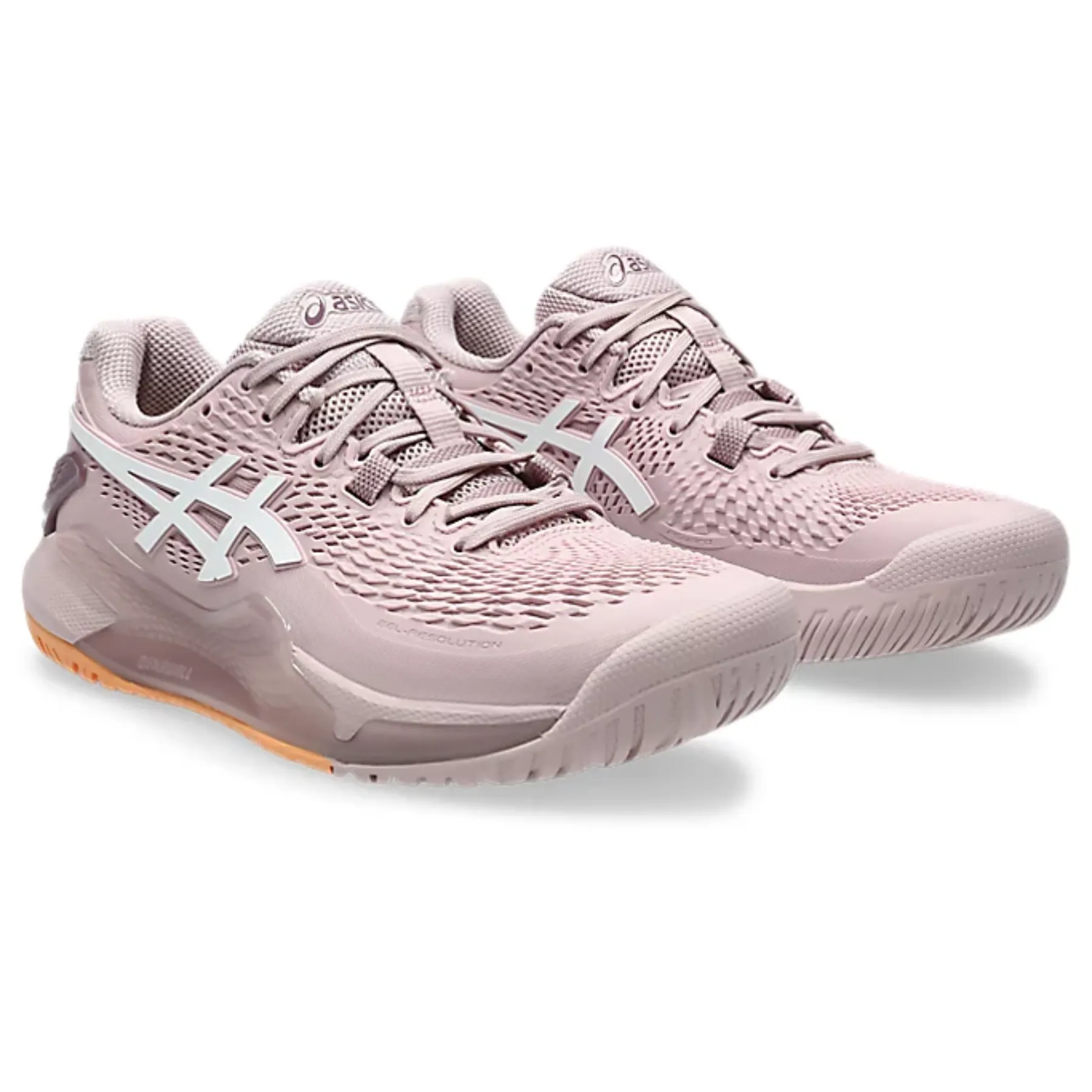 Asics Gel-Resolution 9 Wide Women Tennis Shoes - Watershed Rose/White Lightweight Sole