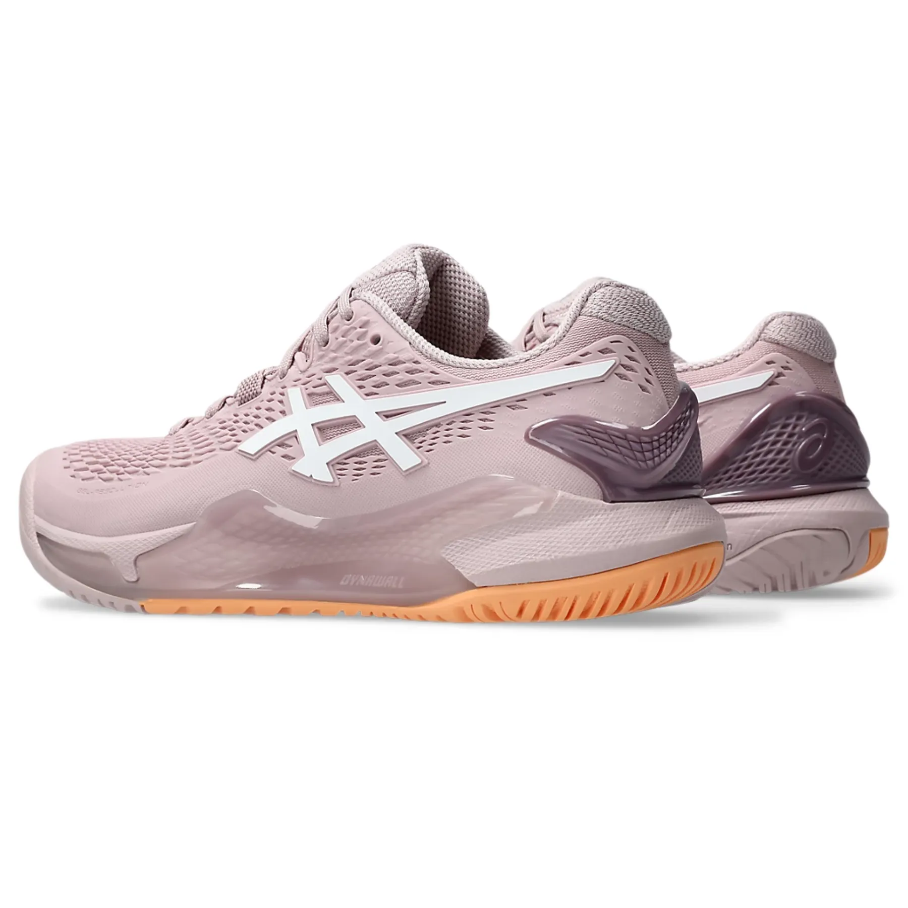 Asics Gel-Resolution 9 Wide Women Tennis Shoes - Watershed Rose/White Impact Zone Flexible Walk