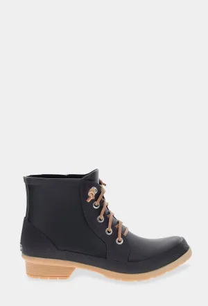 Ready for Weather LACE UP ANKLE RAIN BOOT - BLACK