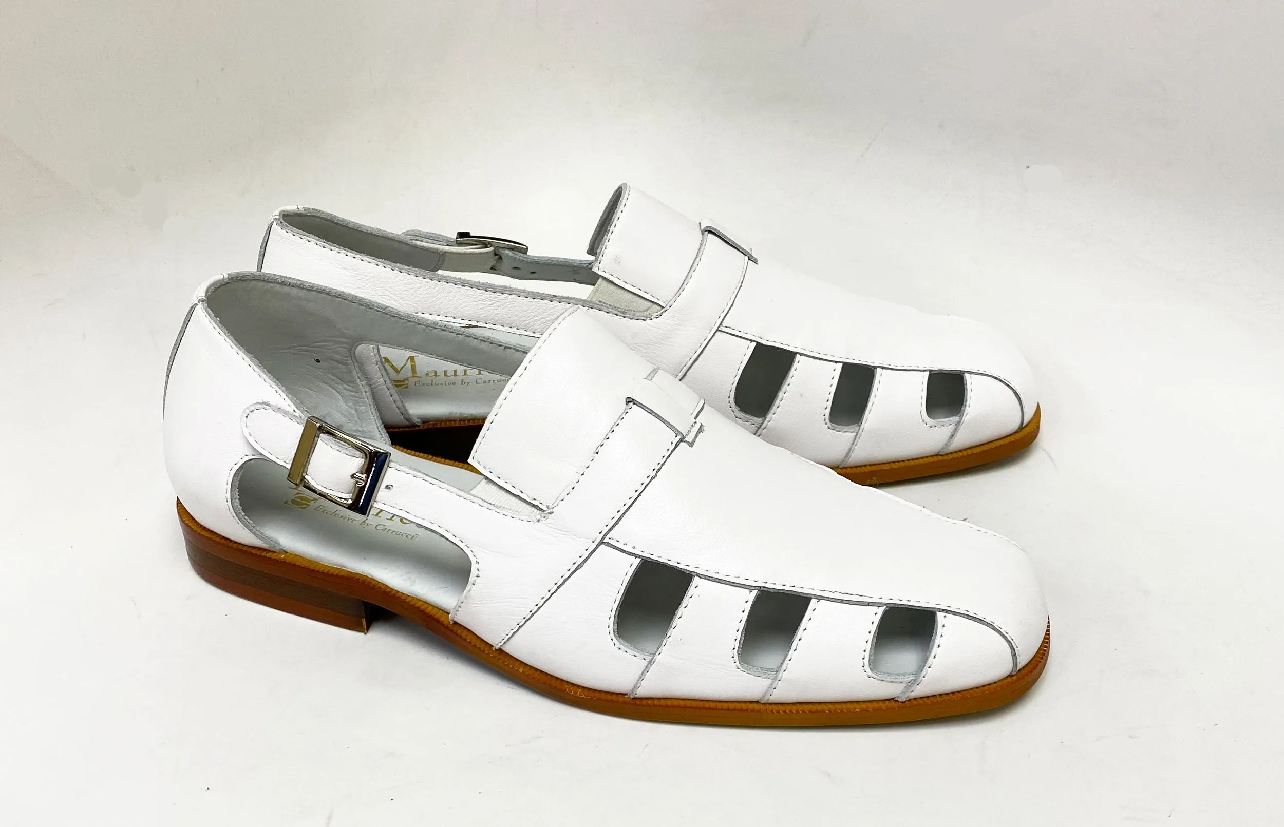 Versatile Surf Mode Maurice Calfskin Slip-On Sandal/Shoe White