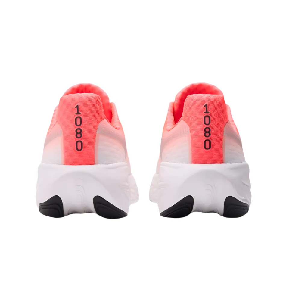 ventilated insole shoes New Balance Men's 1080 V14 Running Shoes in Urgent Red/Rain Cloud/Black AW25