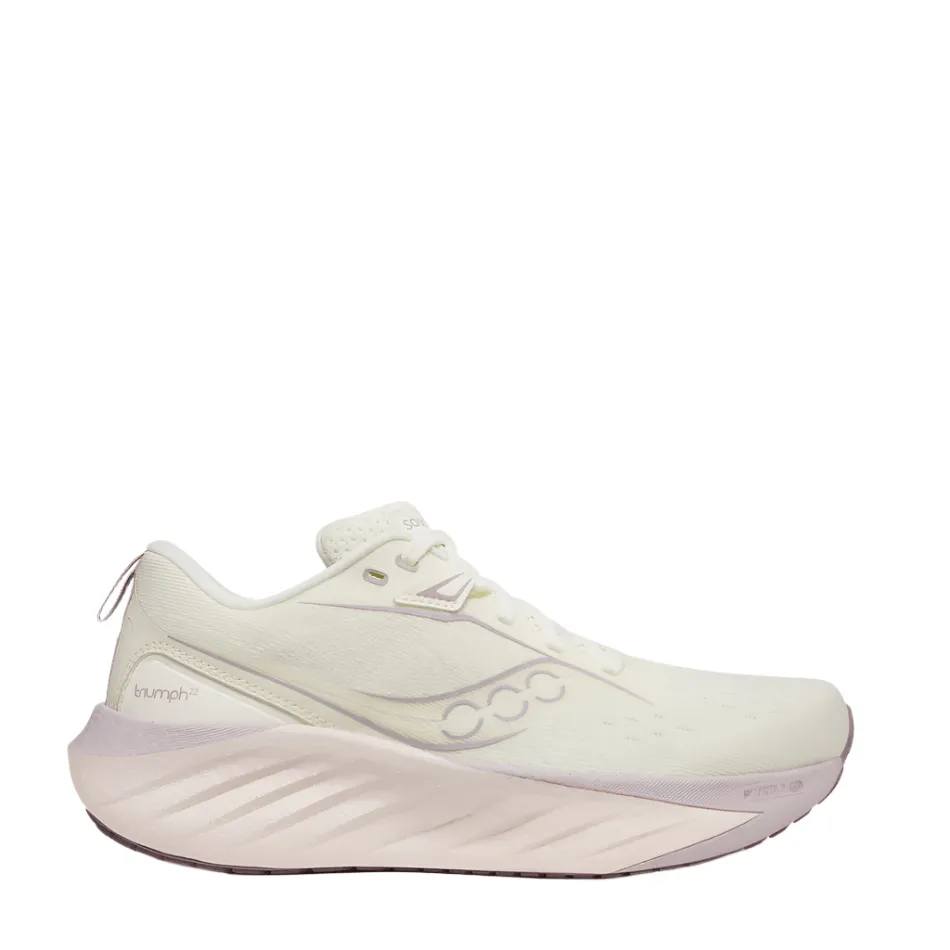 Rubber - sole Saucony Women's Triumph 22 Running Shoes in Vanilla