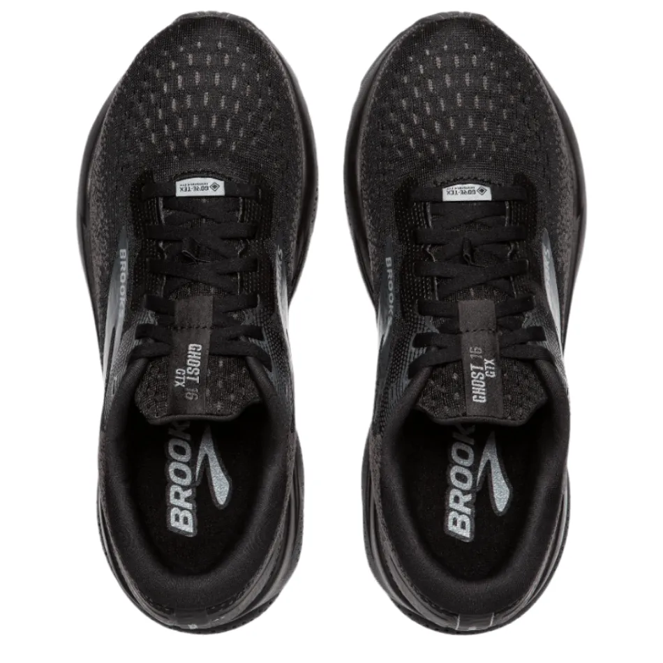 Pro Performance orange shoes Brooks Men's Ghost 16 GTX Running Shoes in Black/Black/Ebony SS25