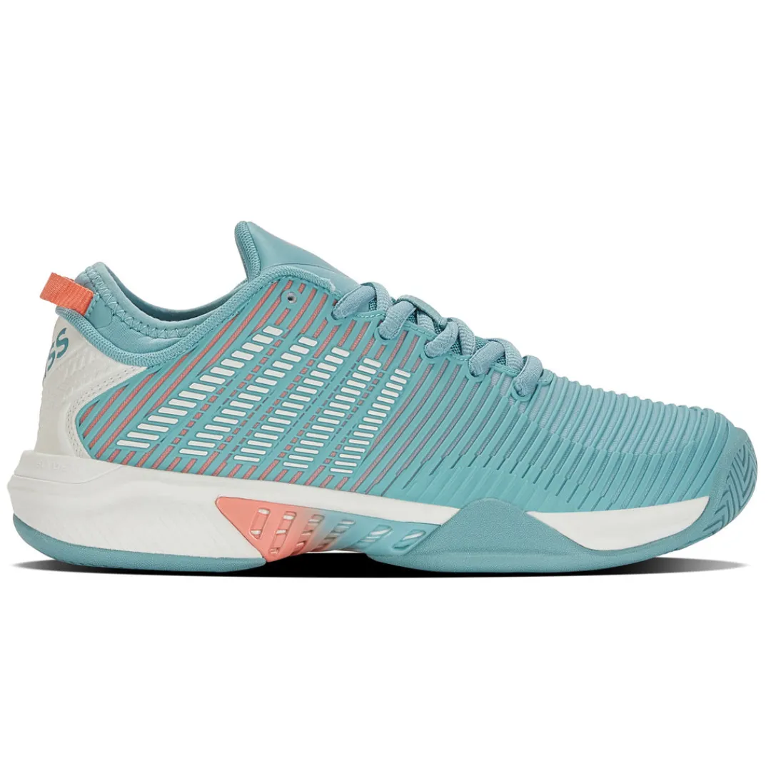 K Swiss Hypercourt Supreme Women Tennis Shoes - Nile Blue/Blanc De Blanc/Desert Flower Lightweight
