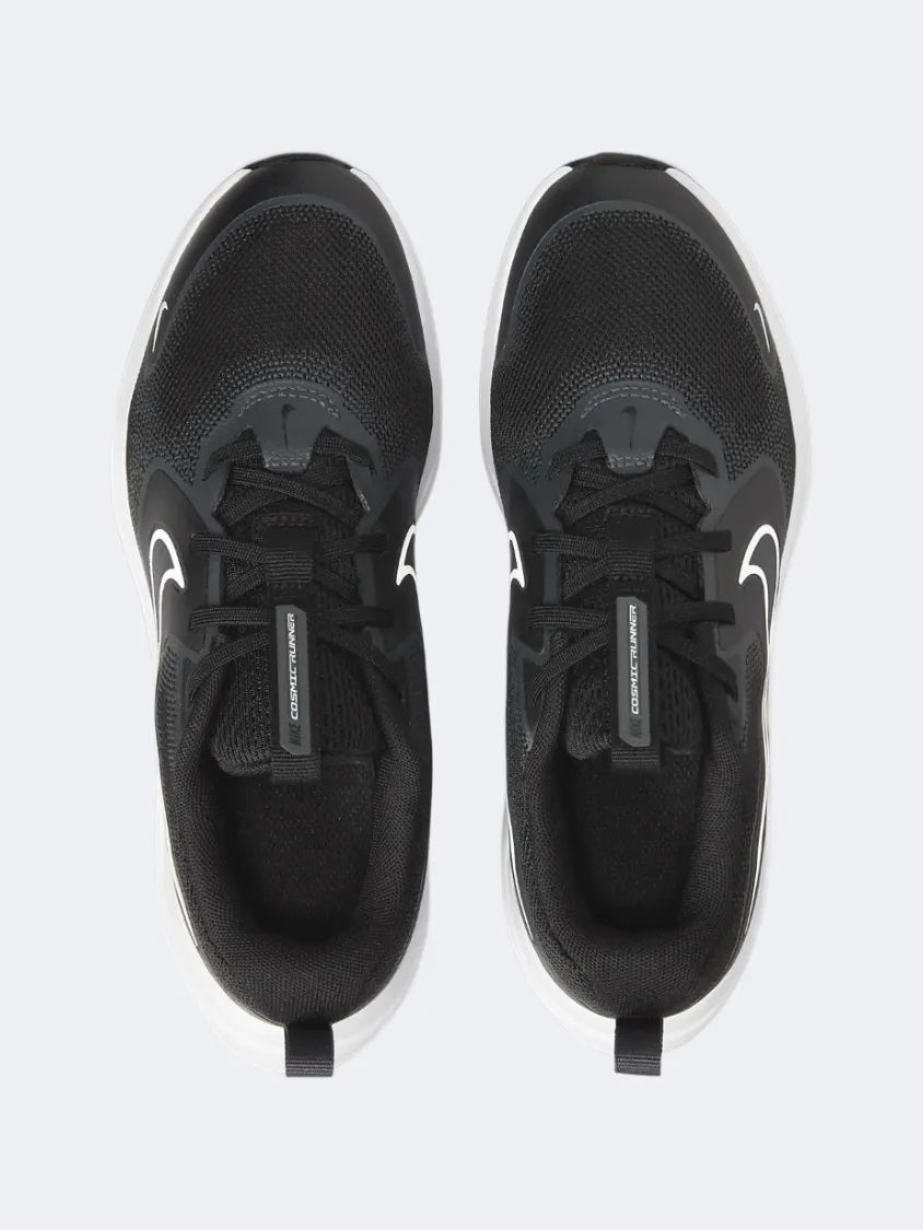 Nike Cosmic Gs Boys Running Shoes  Black/White Everywhere Fit