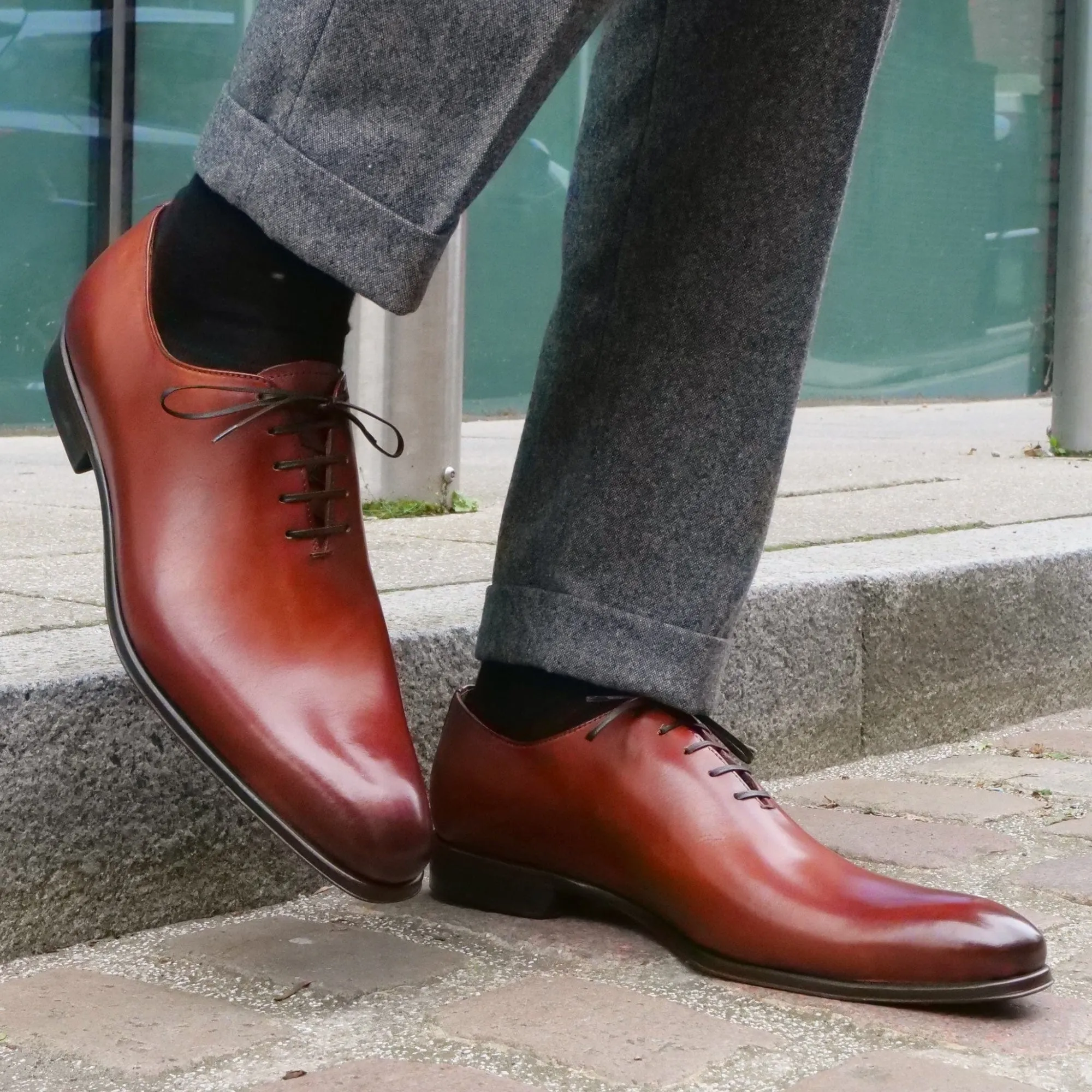 Benson Wholecut Oxford Chestnut Moisture wicking Supportive Fit