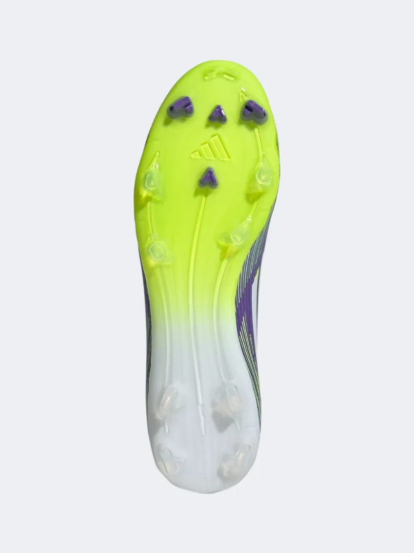 snowy - day shoes Adidas F50 League Firm/Multi-Ground Cleats Unisex Football Shoes Purple/White/Lemon