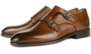 Shock Absorbing Soft Interior Ashcroft Monk Strap Tan