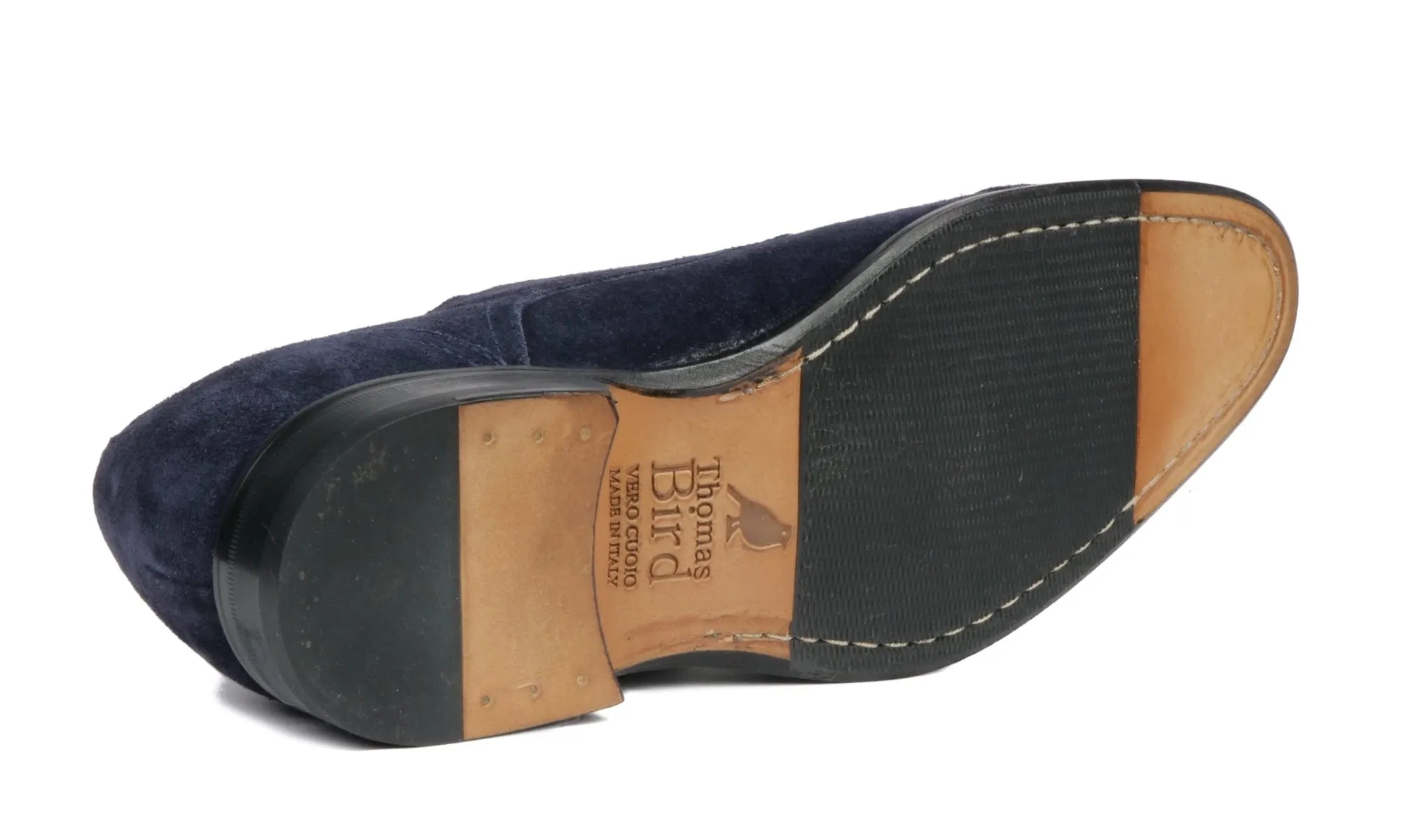 Evening Wear Bourne Monk Strap Navy Blue Suede