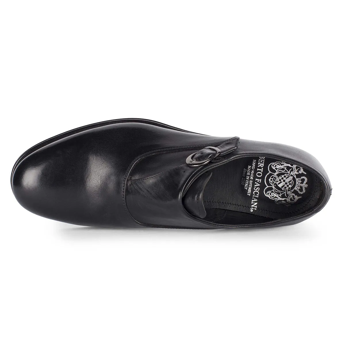 Vintage Mode JASON 49020<br>Monkstrap in black leather