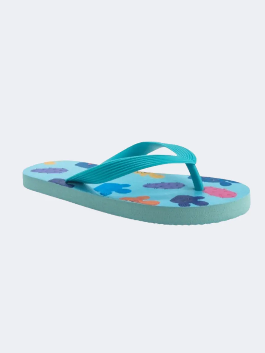 Stamion Turtles Pe Boys Beach Slippers Turquoise Comfort toe