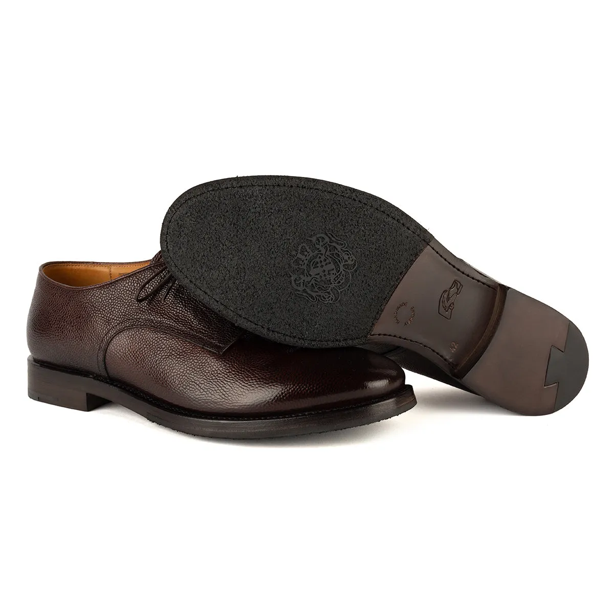 Stylish Lace Structured Form Ethan 59002<br> Textured calf derby shoes