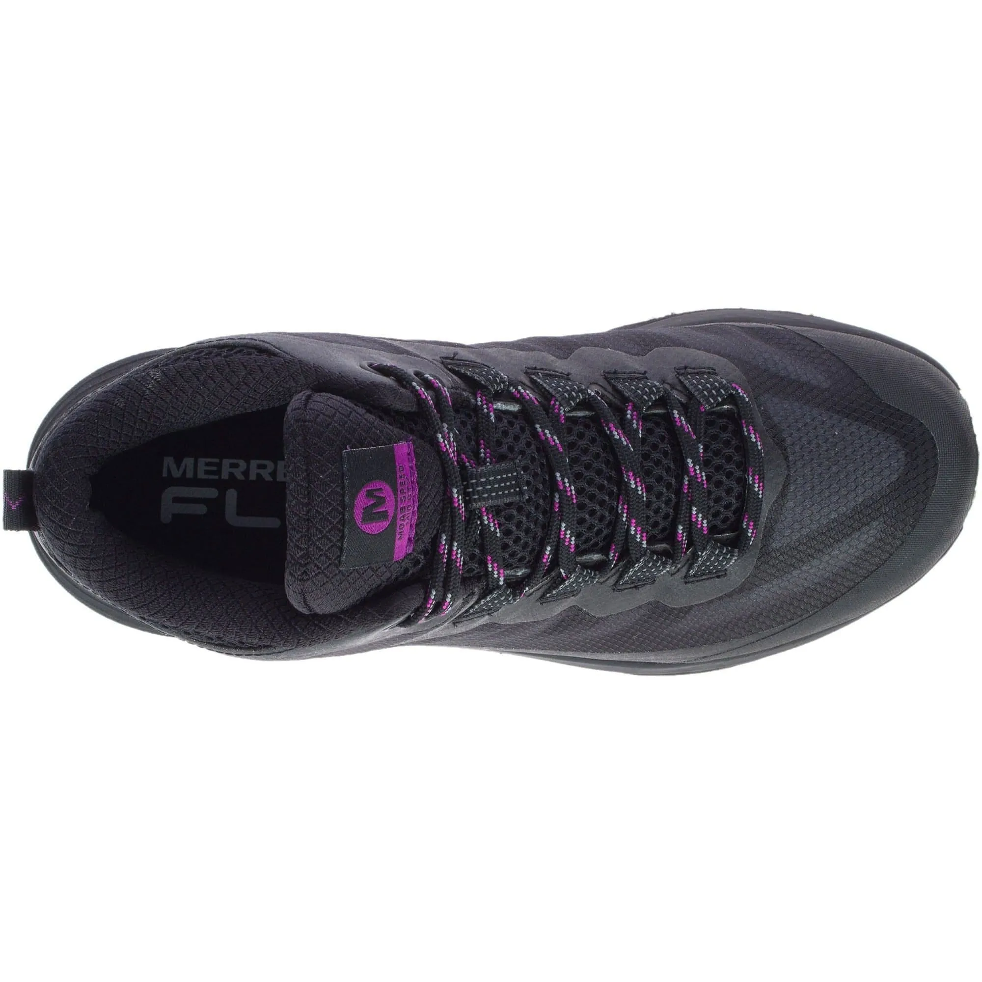 Stable Fit Merrell Moab Speed Mid GORE-TEX Womens Walking Boots - Black